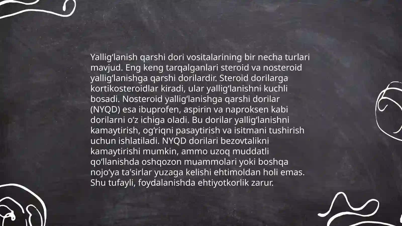 Yallig‘lanish qarshi dori vositalar va immunokorrektorlar klinik farmakalogiyasi 3