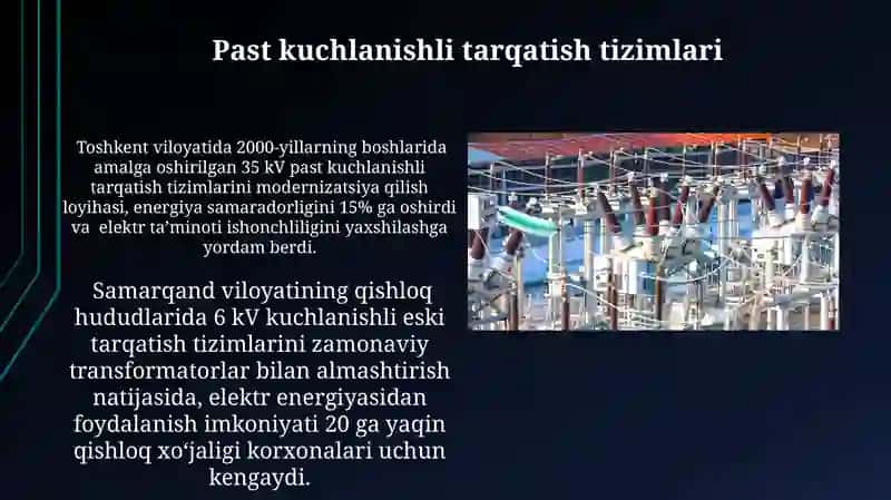 Past kuchlanishli tarqatish tizimlari 3