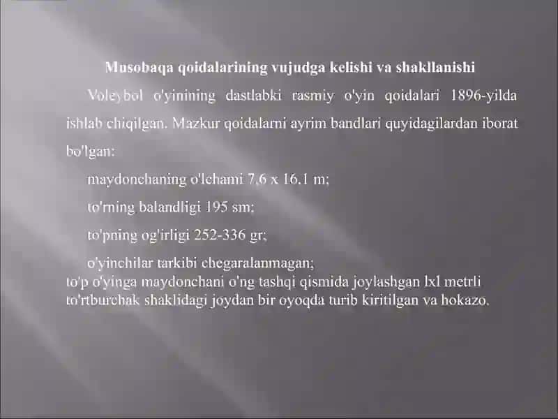 Voleybolda musobaqa qoidalari va uni tashkil qilish 3
