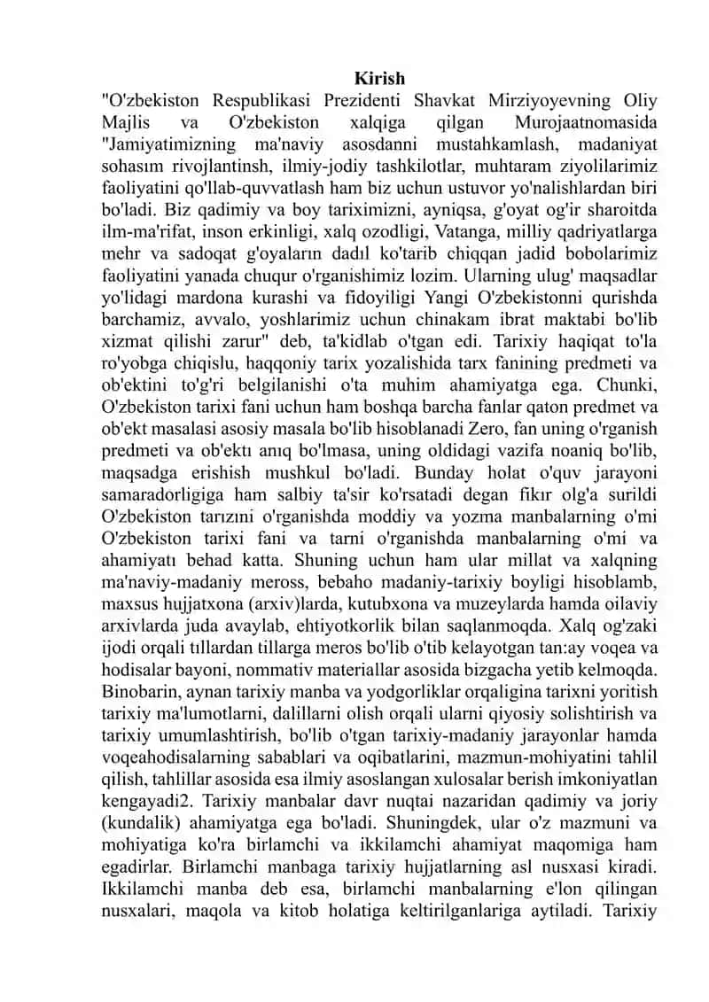 Mustaqillik davri tarixini o‘qitish metodlari Kurs ishi 3