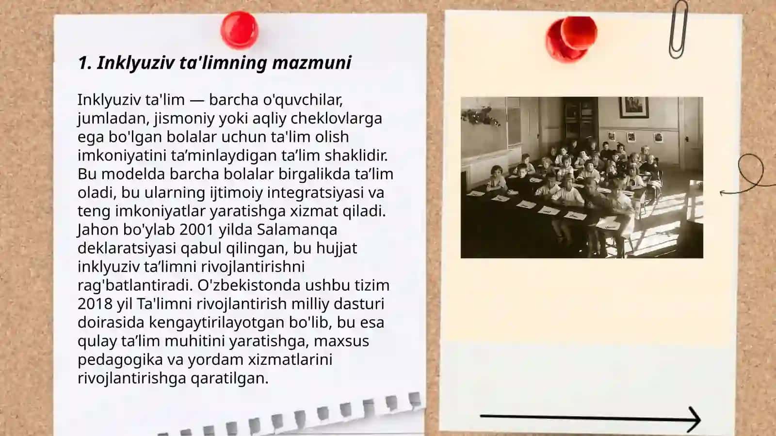 Inklyuziv taʼlimning tamoyillari va bosqichlari by Nuriddinova Nigina 3