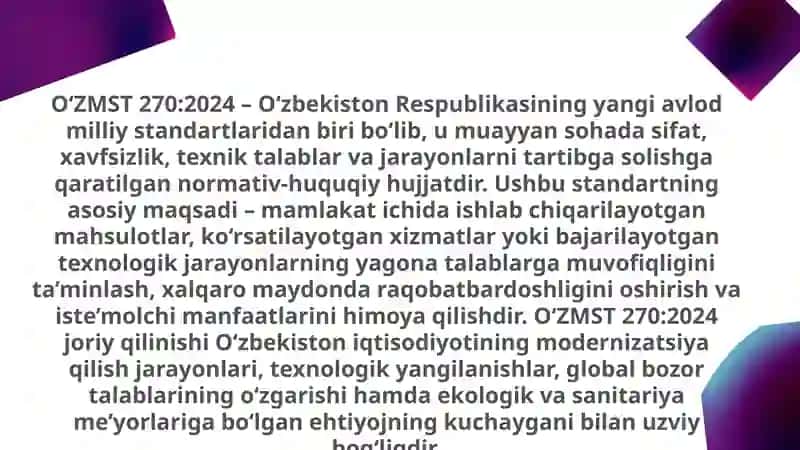 O‘ZMST 270:2024 O‘zbekiston milliy standarti 3