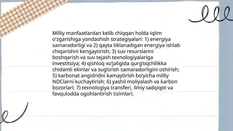 Milliy manfaatlardan kelib chiqqan holda umumbashariy muammolarga yondashish 3