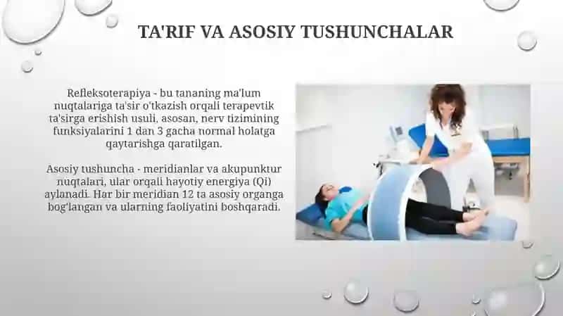 Fizioterapevtik jarayonlar harakteristikasi; reflektoterapiya 3