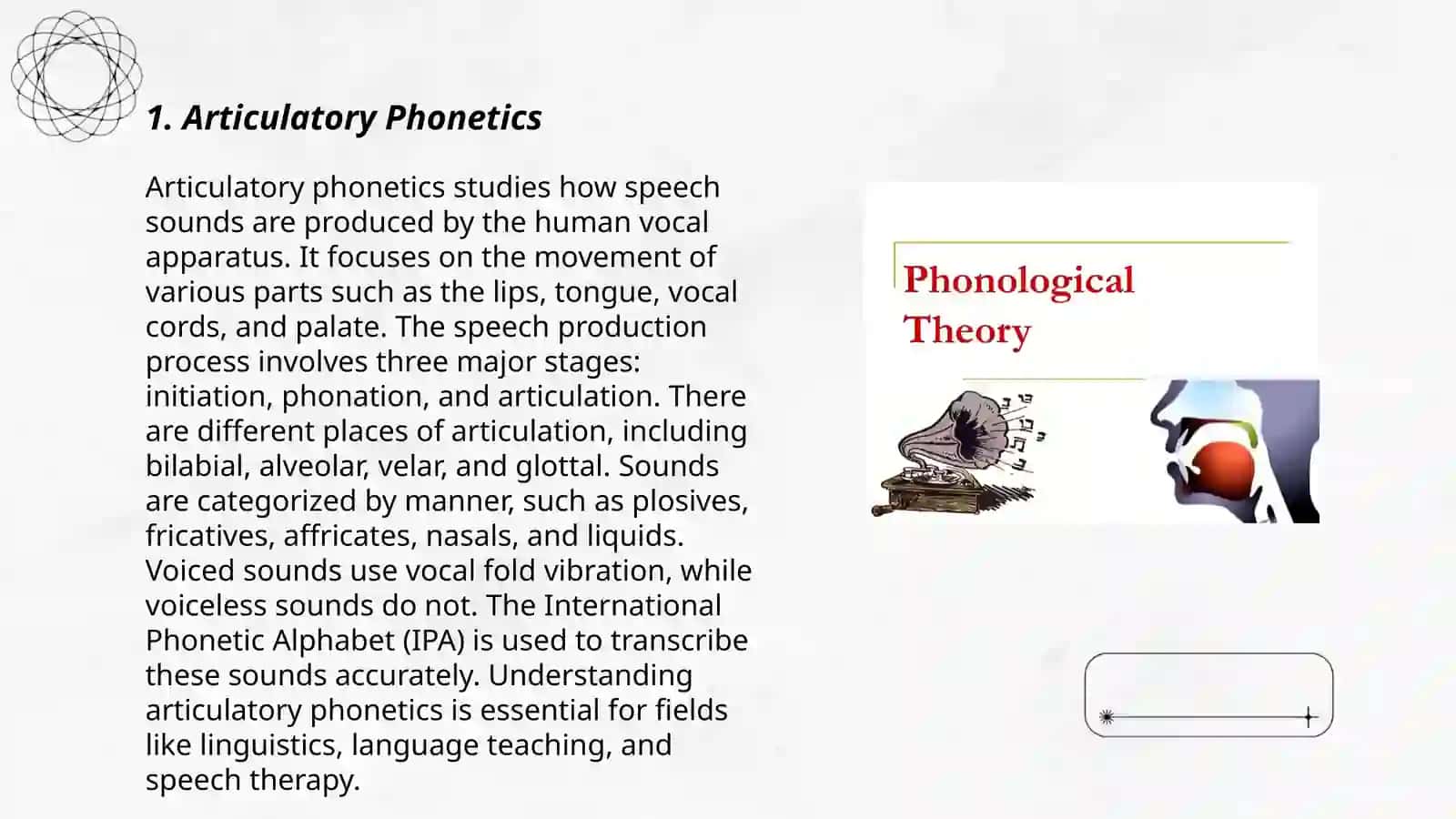The Main trends in phonetic theory 3