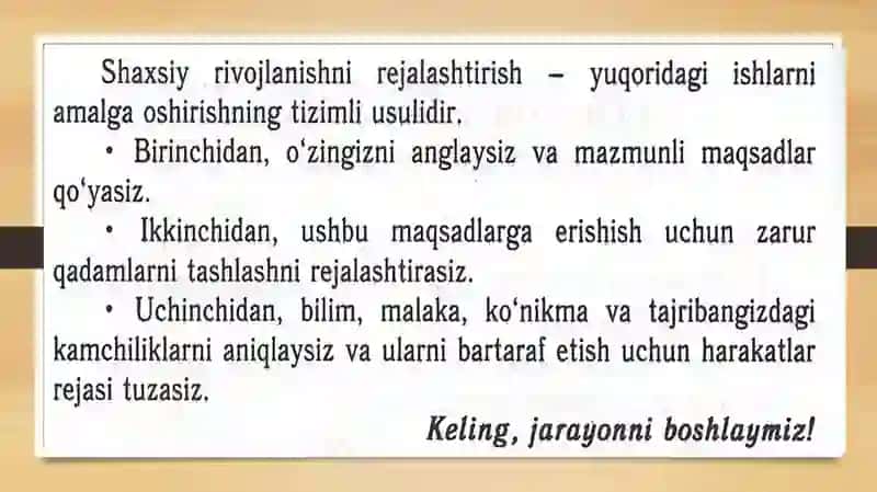 Huquqshunosning shaxsiy rivojlanish rejasi 3