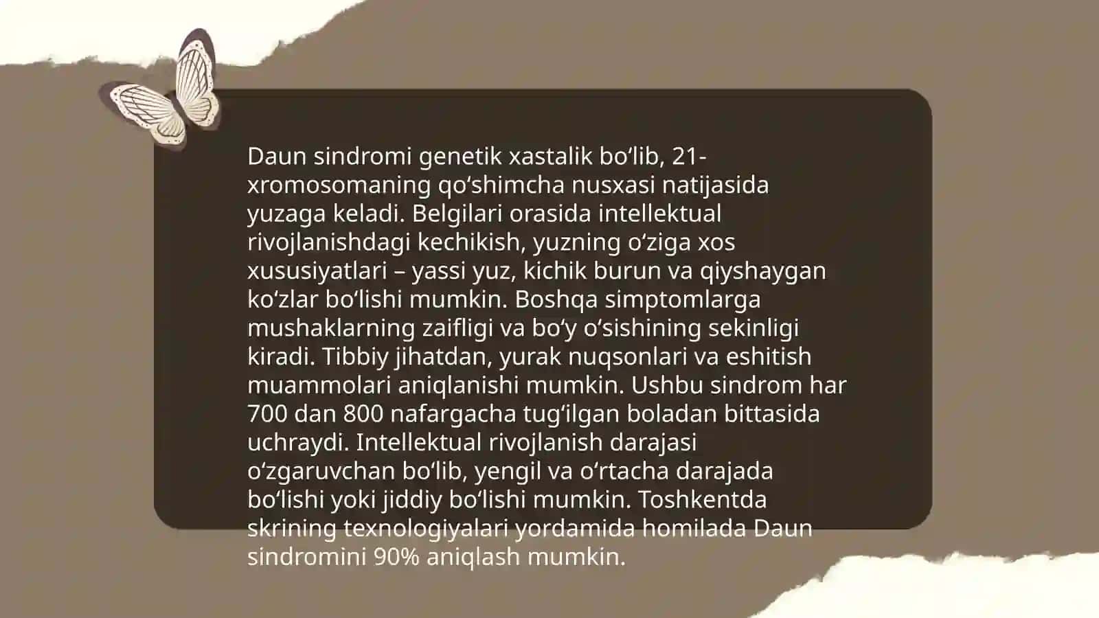 Daun sindromi bilan tugʼilgan bolalar bilan olib boriladigan Korreksion-pedagogik ishlar 3
