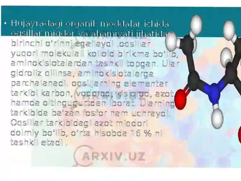 Aminokislatalar va ularning xossalarini o'qitish metodikasi 3