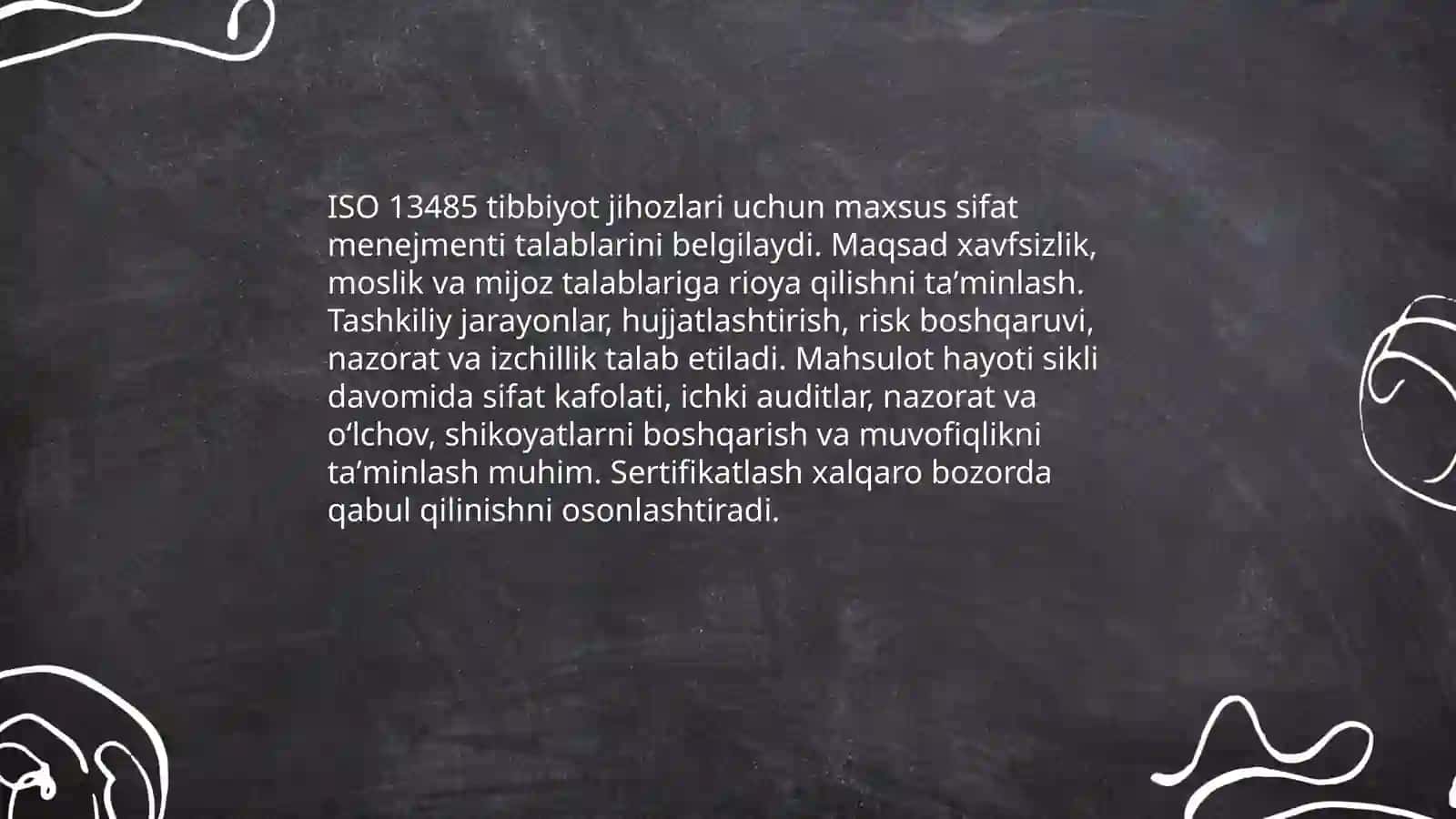 ISO 13485: Tibbiyot jihozlari uchun sifat tizimi 3