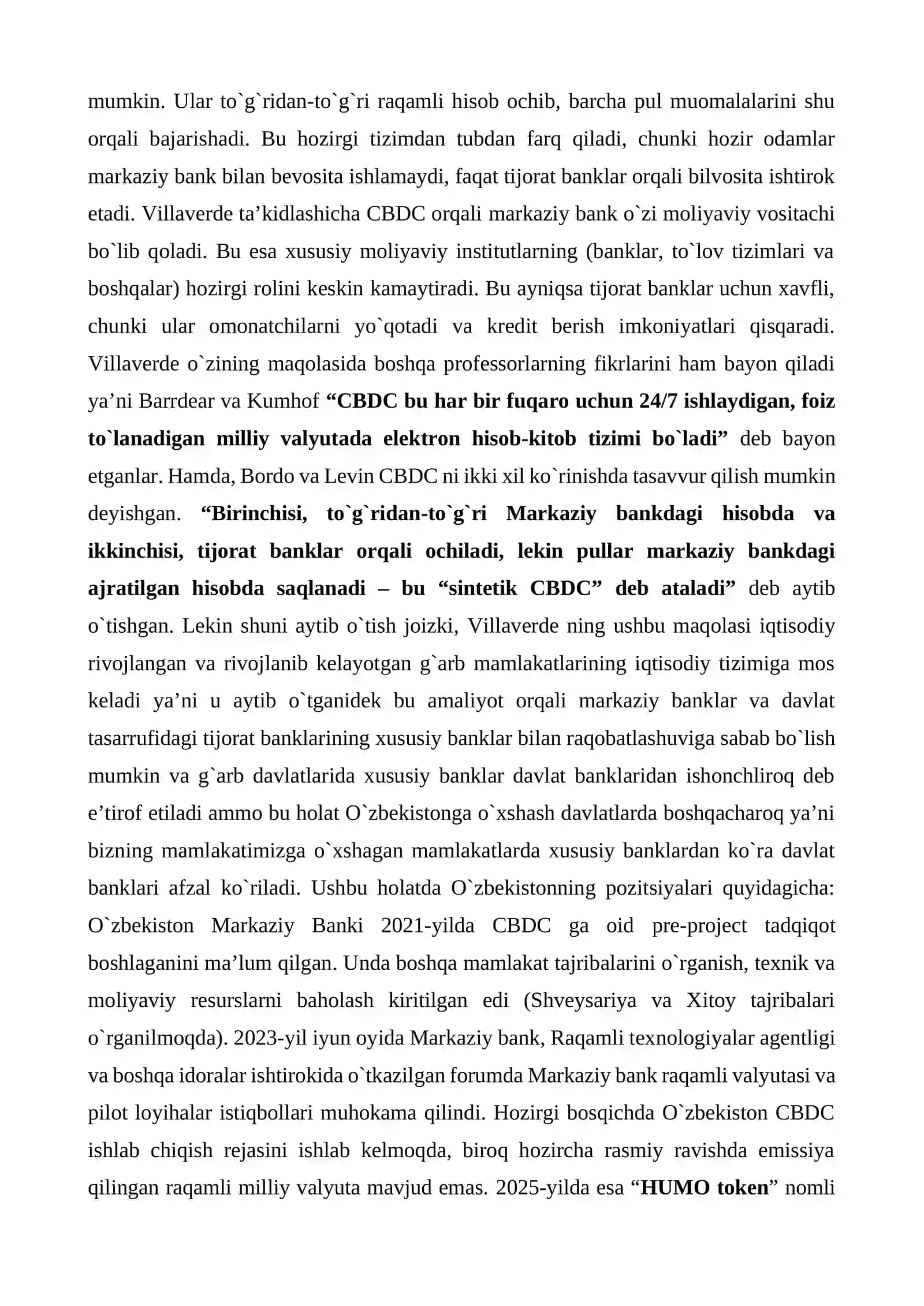 MARKAZIY BANK RAQAMLI VALYUTALARINI JORIY ETISHNING TIJORAT BANKLARI FAOLIYATIGA TA’SIRI docx 3