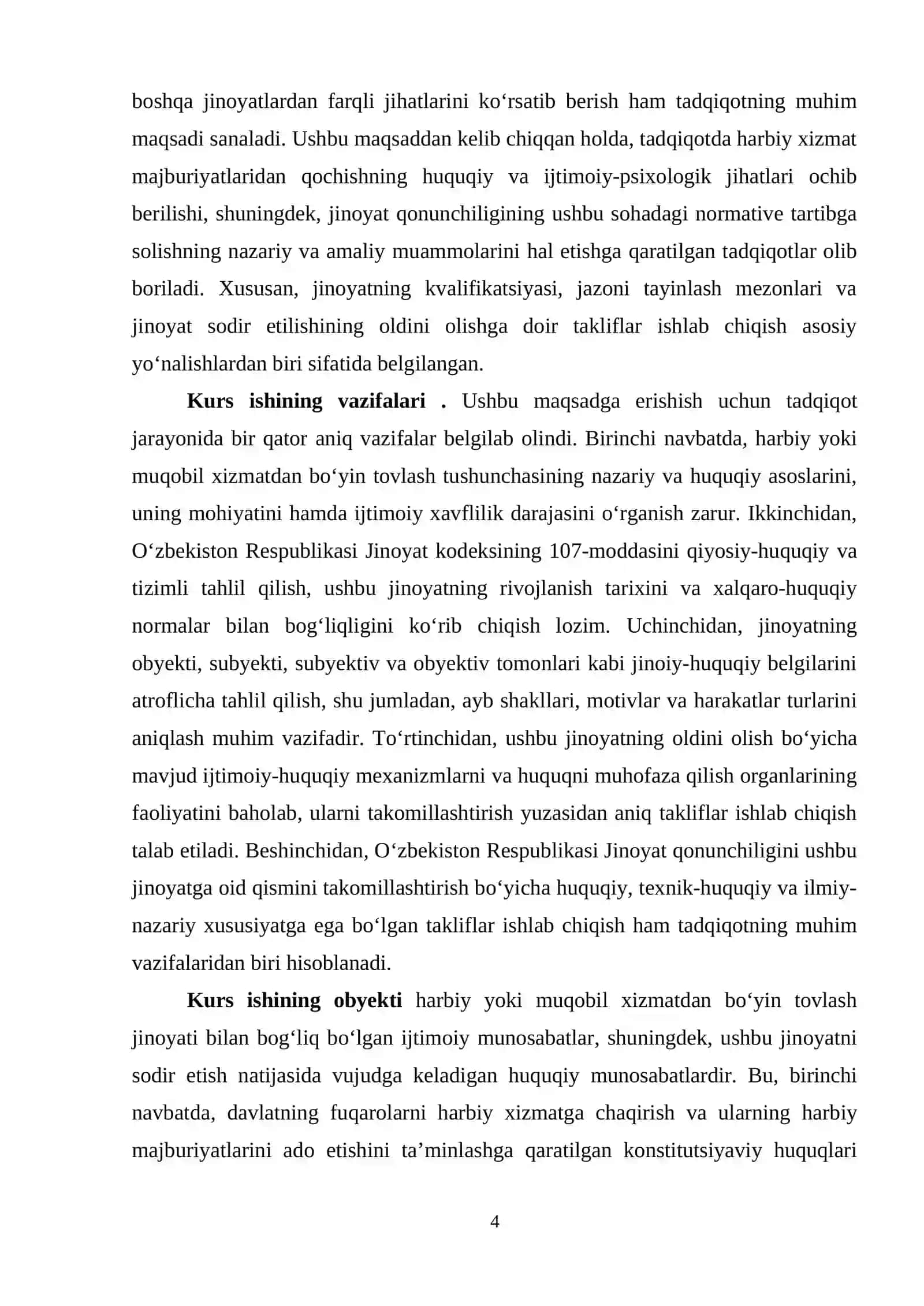 Harbiy yoki muqobil xizmatdan bo‘yin tovlashning jinoiy huquqiy xususiyatlari 3