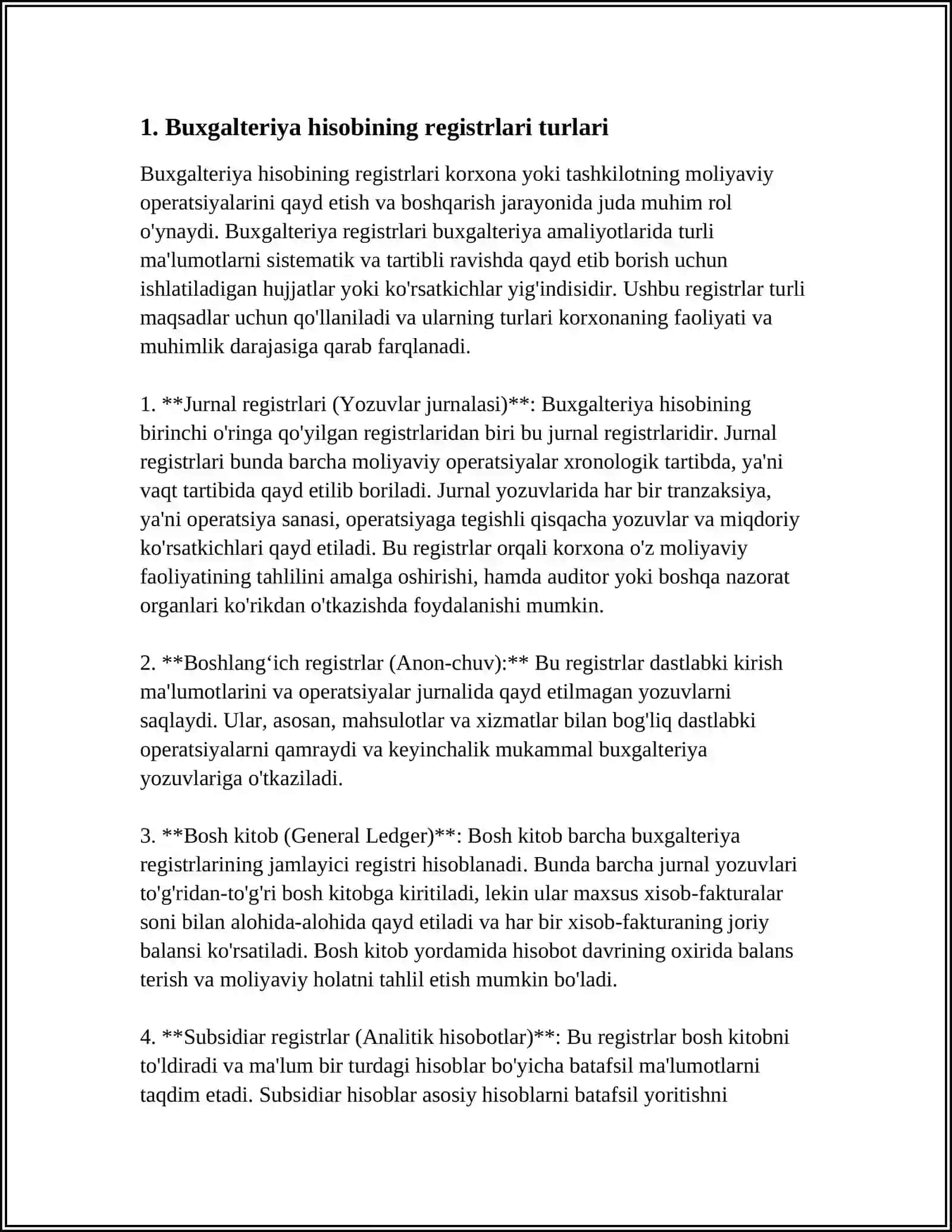 BUXGALTERIYA HISOBINING REGISTERLARI VA SHAKILLARI 3