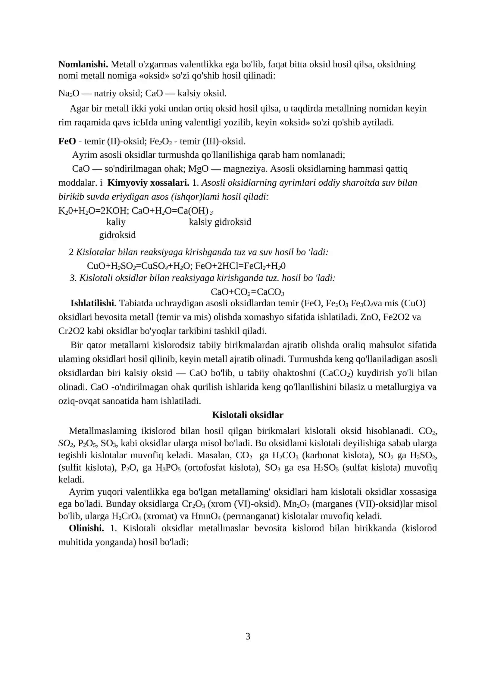 Anorganik birikmalarning eng muhim sinflari 3