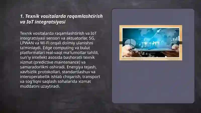 Texnik vositalarning rivojlantirish tendensiyalari 3