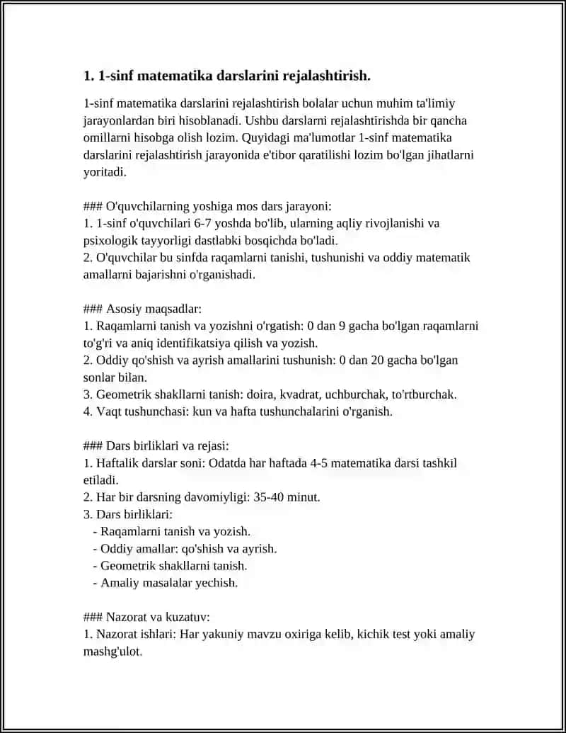 1-SINF MATEMATIKA DARSLARINI TASHKIL ETISHDA O'QITISH METODLARIDAN FOYDALANISH YO'LLARI 3