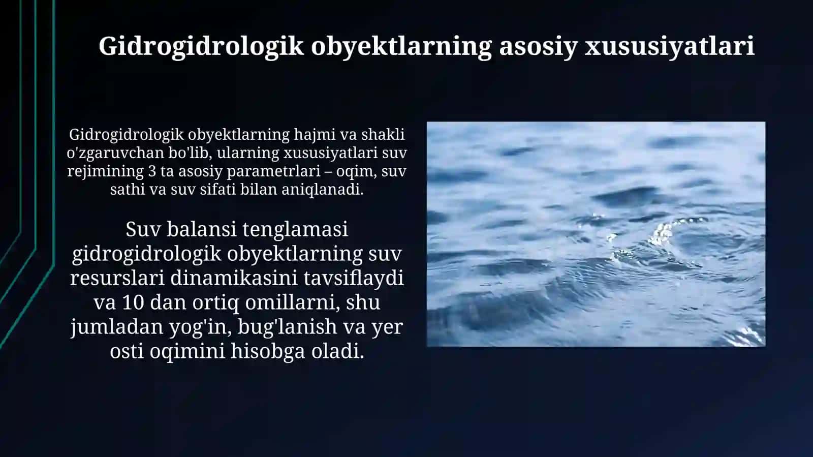 Gidrologiya ob'yektlarining mustaqil shakllanishi va ilmiy yoʻnalishlari 3