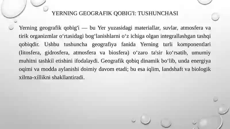 Yerning geografik qobig'i 3