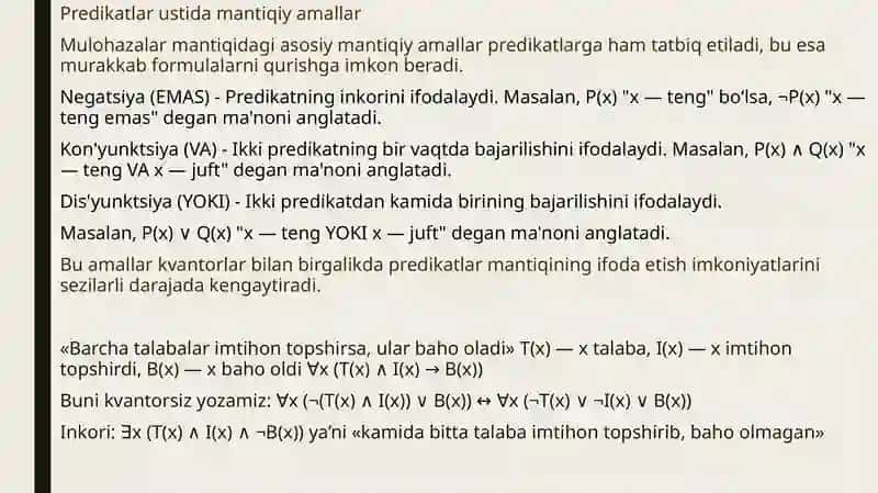 Predikatlar Mantiq Formulalari 3