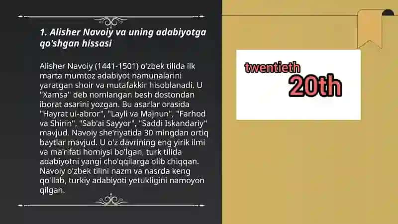 IX-XII asrlarda mamlakatimiz hududida ro'y bergan madaniy uyg'onish.(Renessans) 3