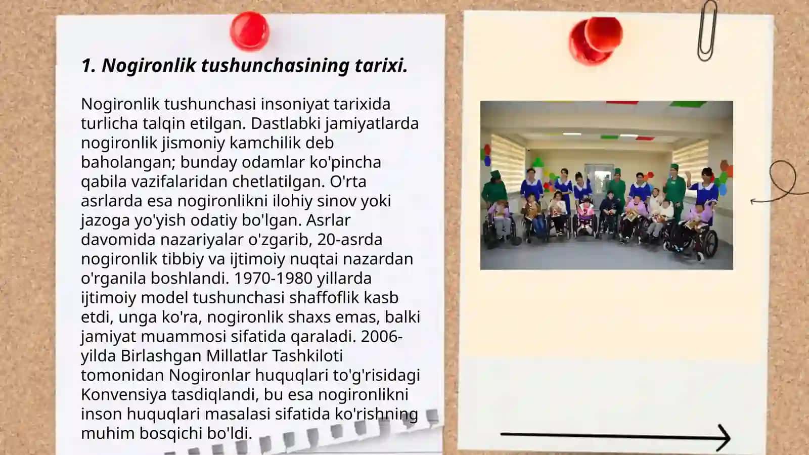 Nogironlik tushunchasi nogironlik masalasiga jamiyatning munosabati 3