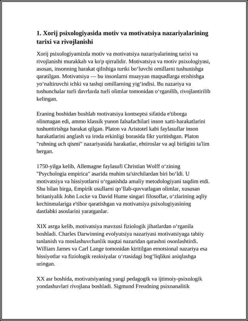 XORIJ PSIXOLOGIYASIDA MOTIV VA MOTIVATSIYA MUOMOSI 3