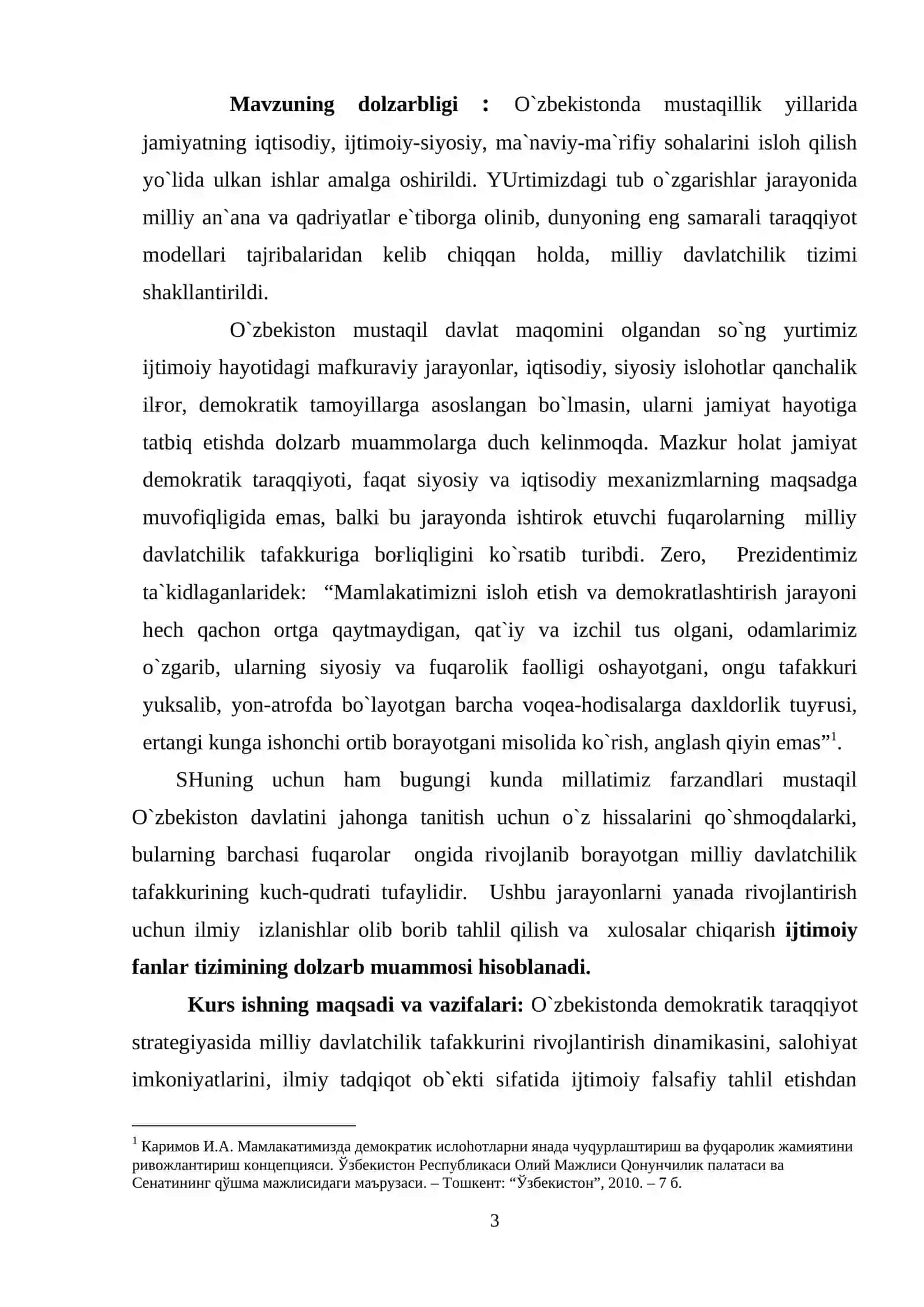 Milliy Ziyolilar Asarlari va Maqolalarida Milliy Davlatchilik Masalalari 3