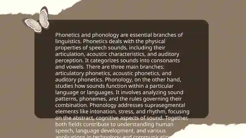 Phonetics and Phonology 3
