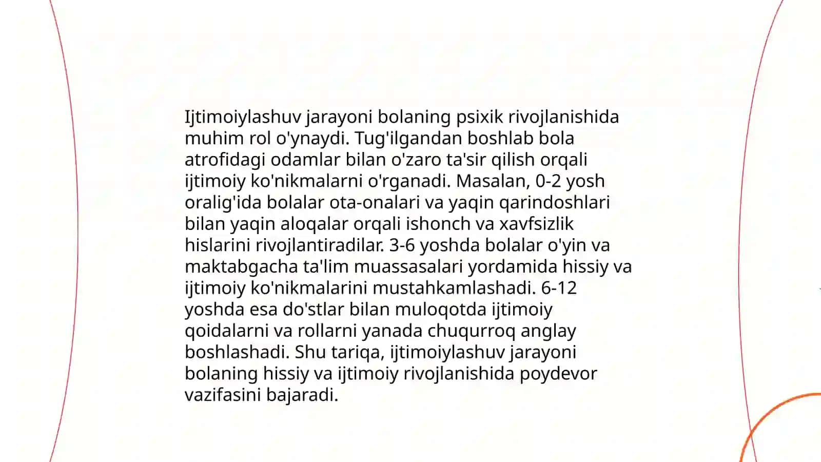 ijtimoiylashuv muammosi sifatida bola psixik rivojlanishining ijtimoiy o'rganish nazaryasi 3