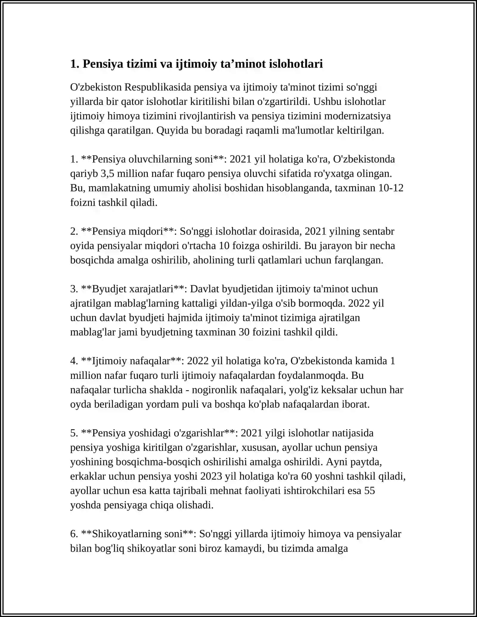 O'ZBEKISTON RESPUBLIKASIDA IJTIMOIY SOHADAGI ISLOHOTLAR 3