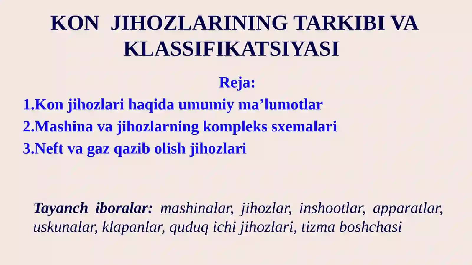 KON  JIHOZLARINING TARKIBI VA KLASSIFIKATSIYASI 3