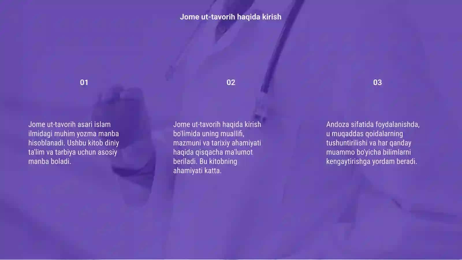 Jome ut-tavorih asari asosida slayd tayyorlash 3