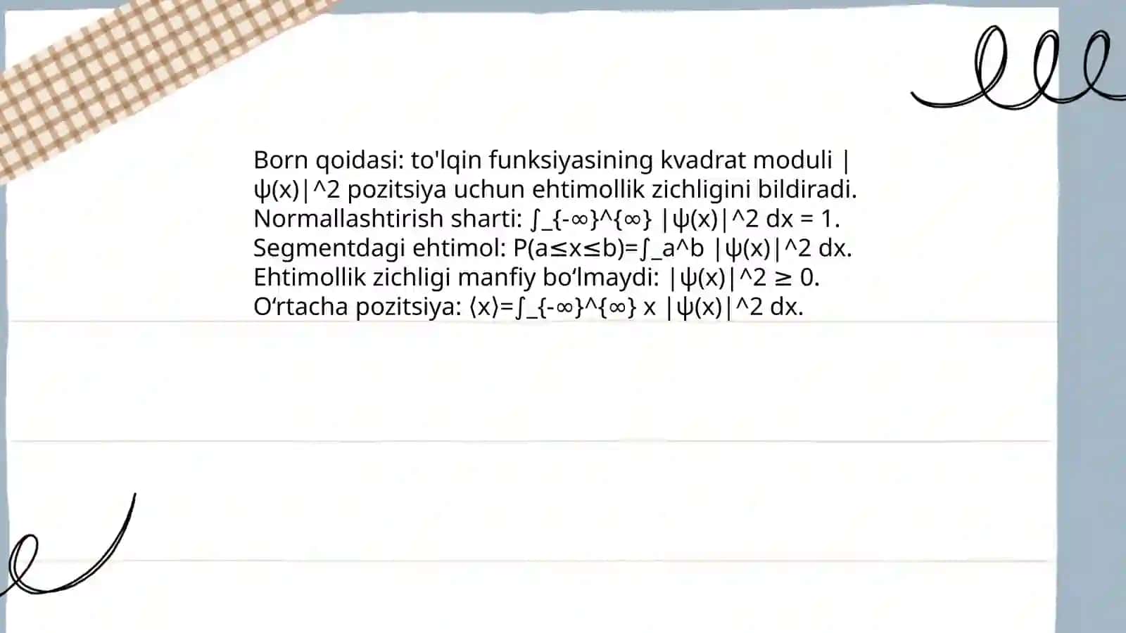 Tõlqin funksiyasining statistik talqini va ehtimoliyat 3