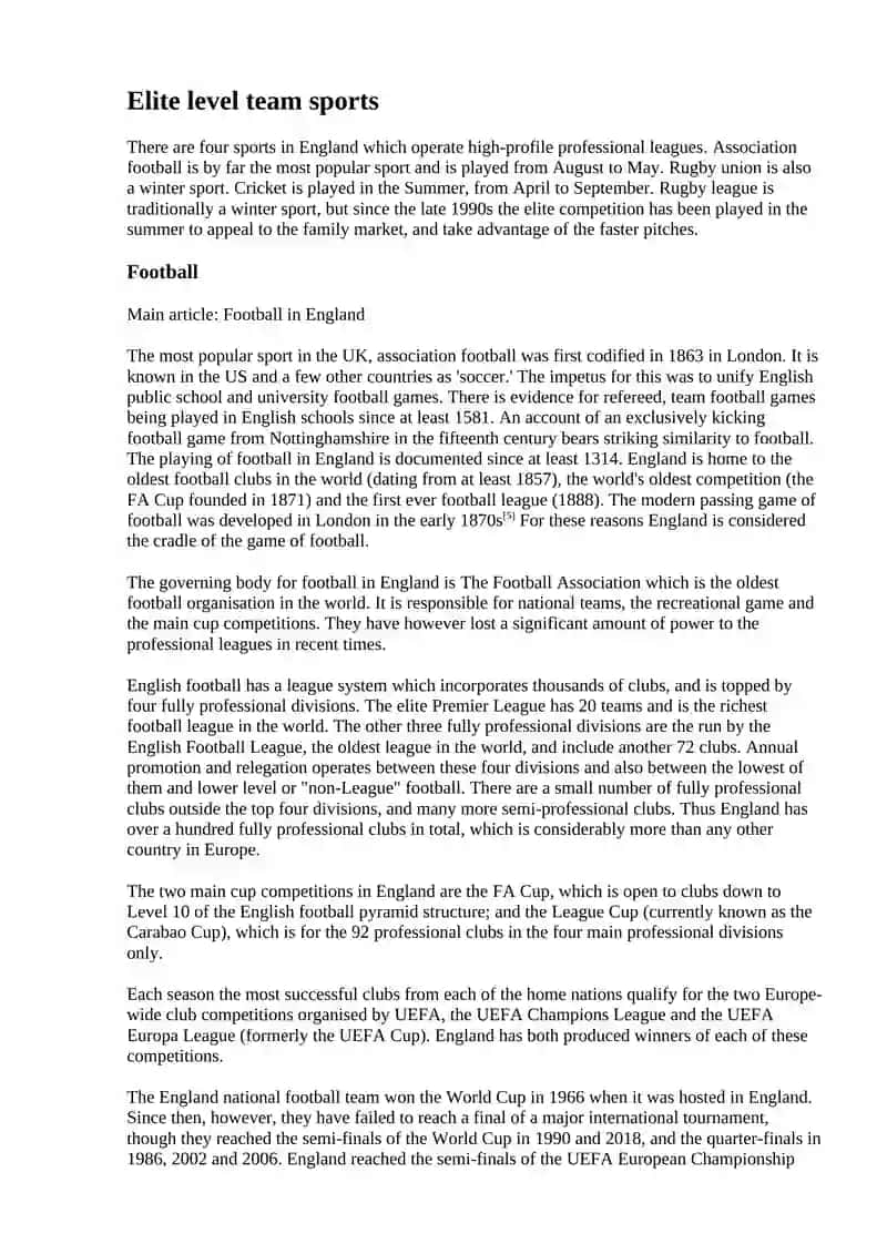 Sport in England 3