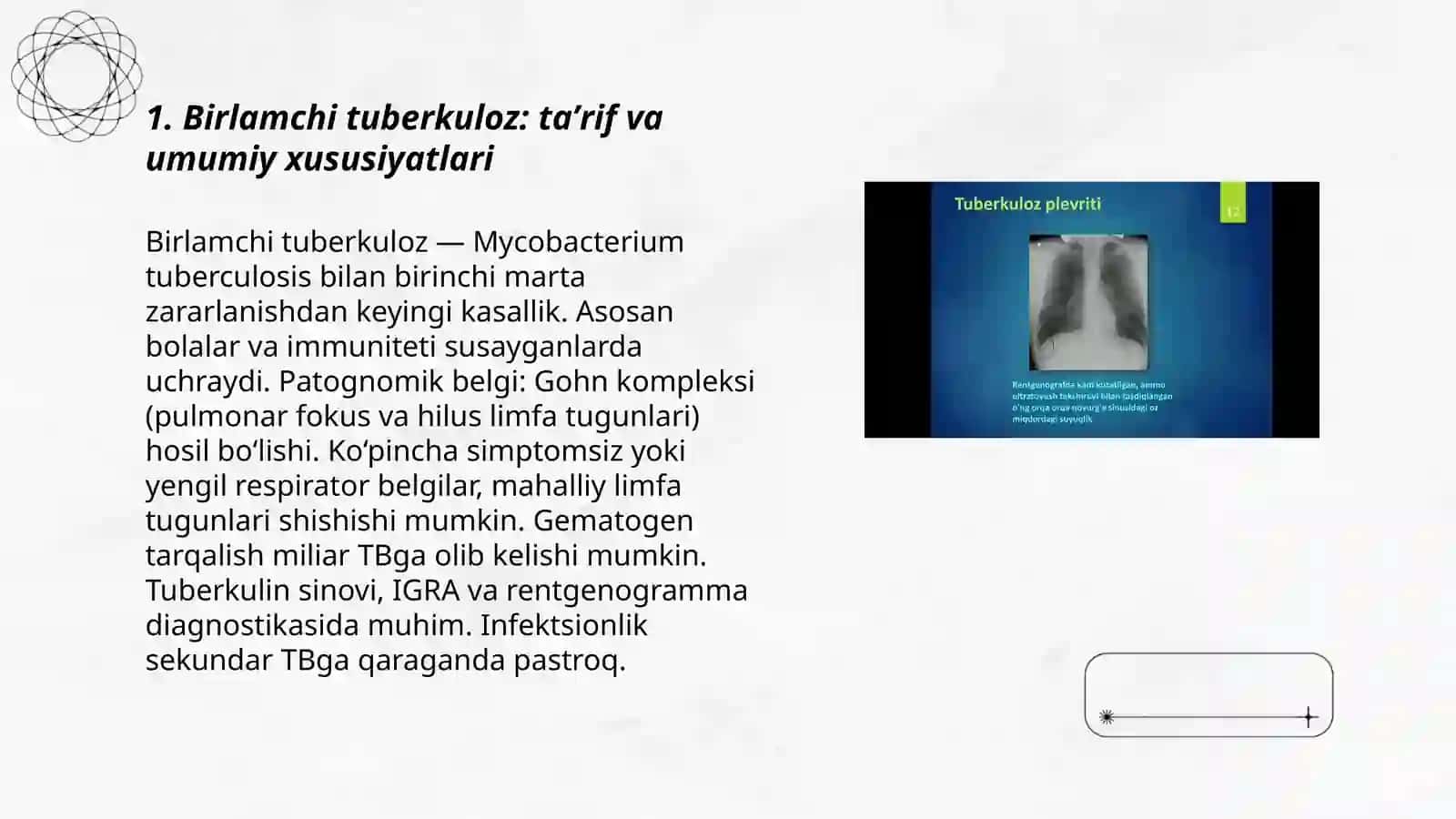 Birlamchi tuberkulozga xos umumiy xususyatlar va birlamchi tuberkulozning klinik shakllari 3