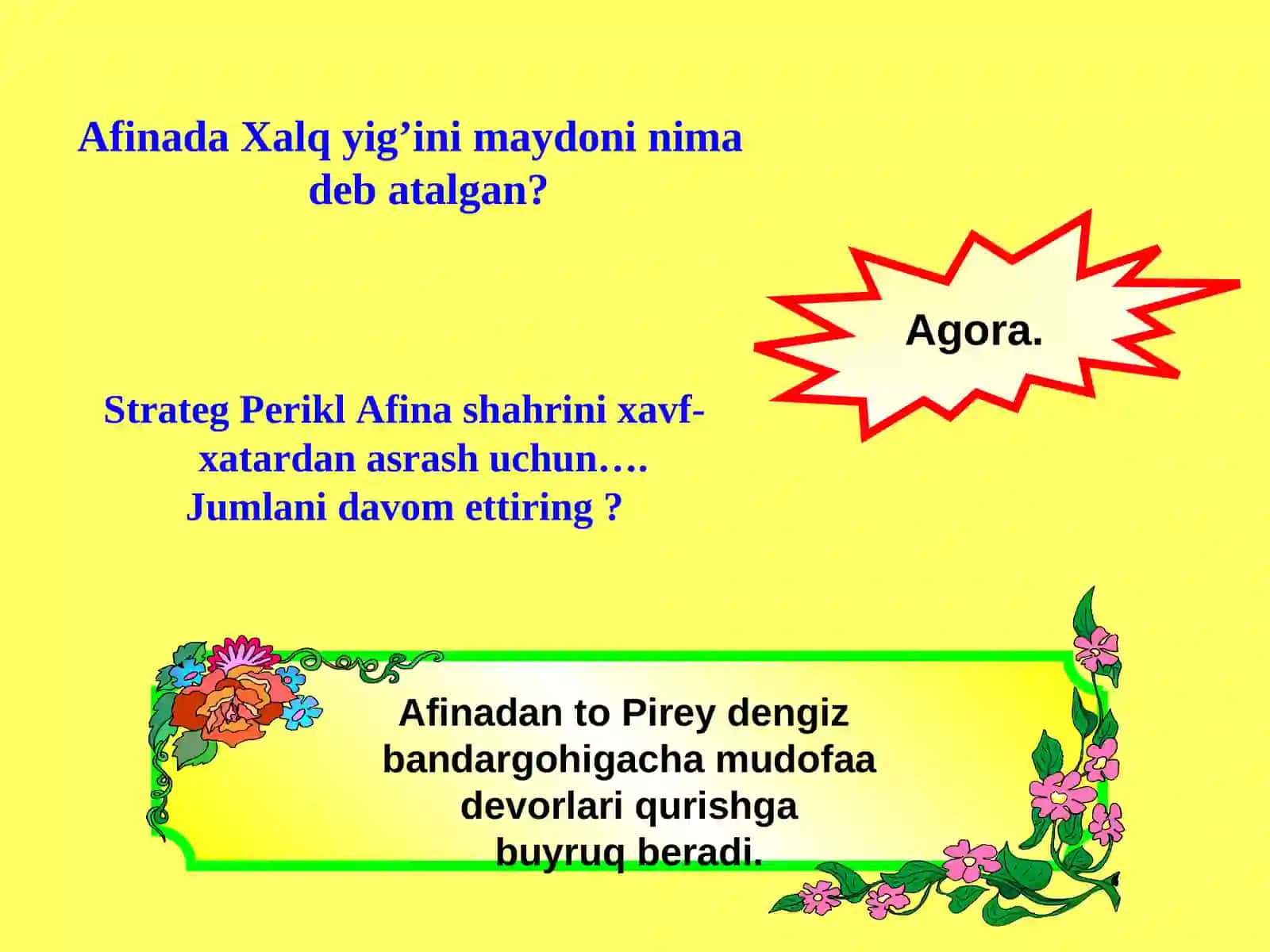 O'TILGAN MAVZUNI TAKRORLASH 3