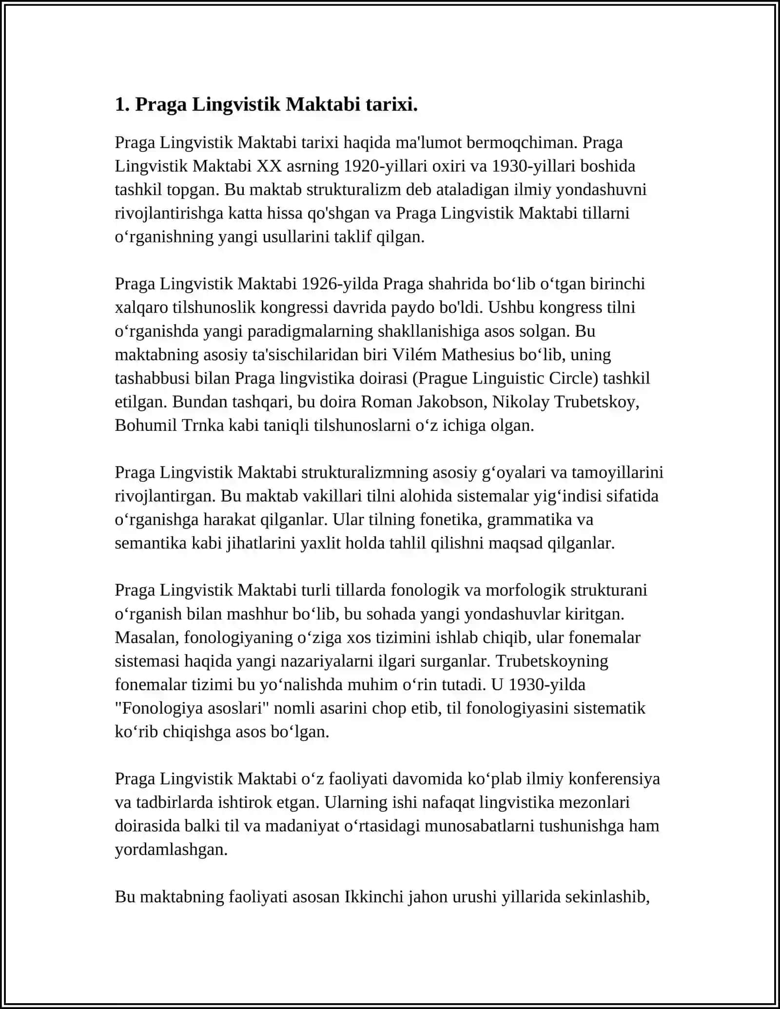 PRAGA LINGVISTIK MAKTABI TA'LIMOTIDA FONOLOGIYANING O'RNI 3