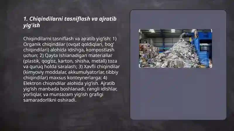 Chiqindilarni tasniflash va ajratib yig‘ish 3