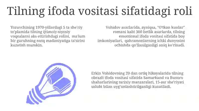 Erkin Vohidovning asarlarida nutq madaniyati masalalari 3