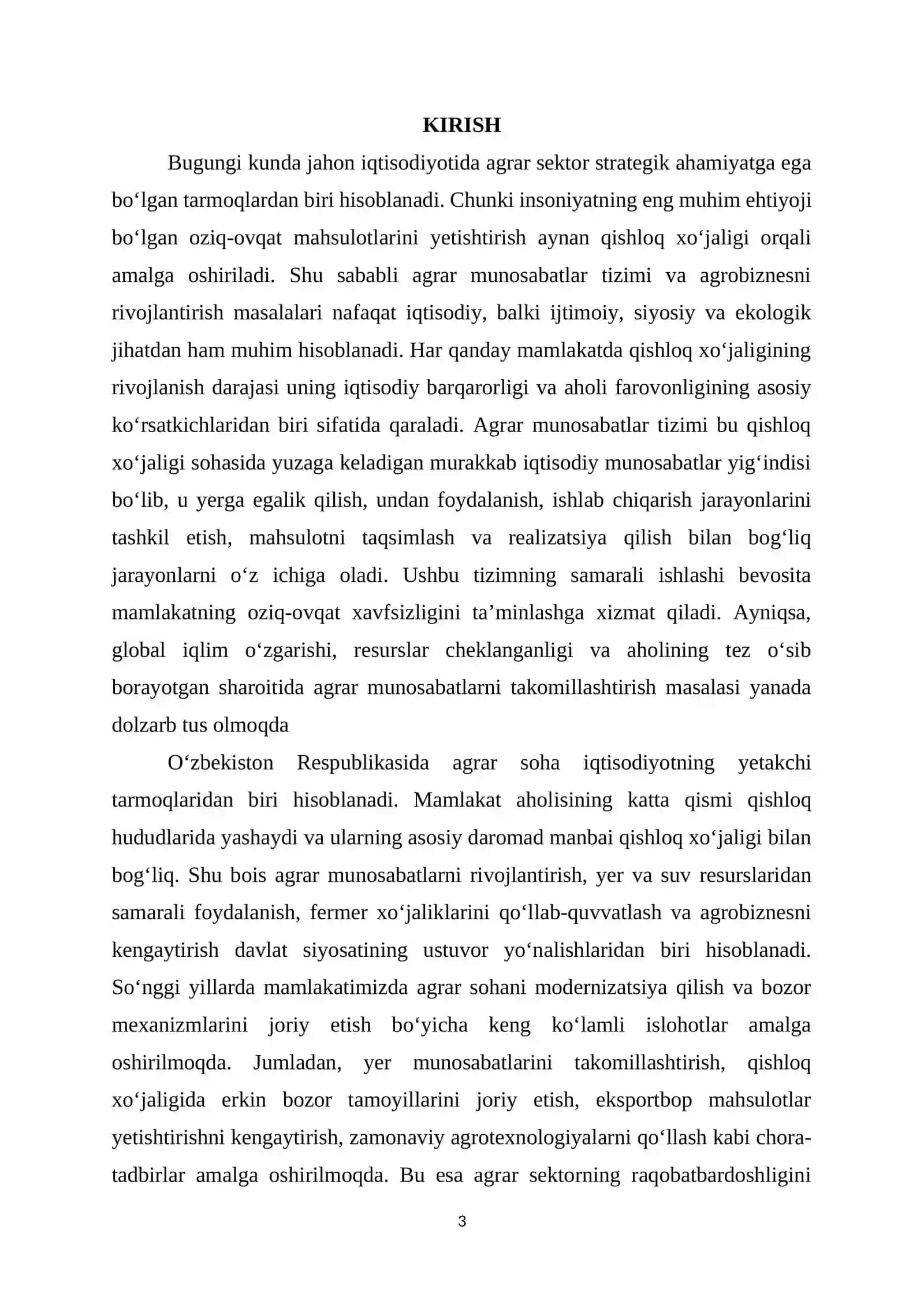 Agrar munosabatlar tizimi va agrobiznesning rivojlanish istiqbollari 3