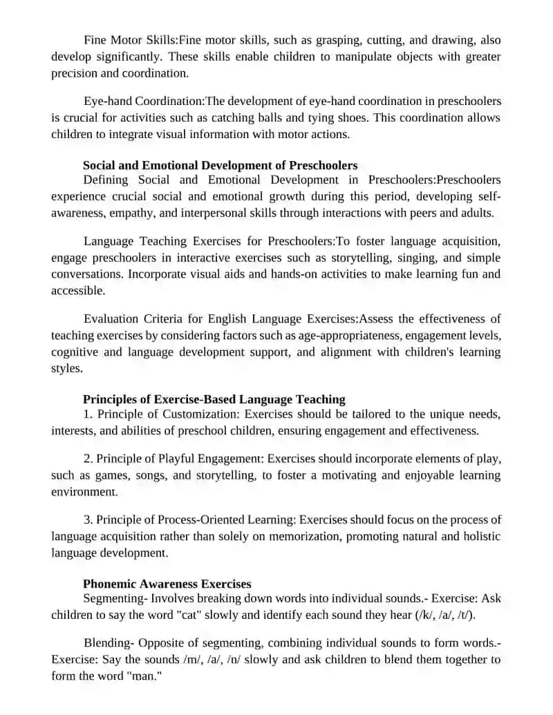 Analysis Of Exercises For Teaching English Language To Preschool Children 3