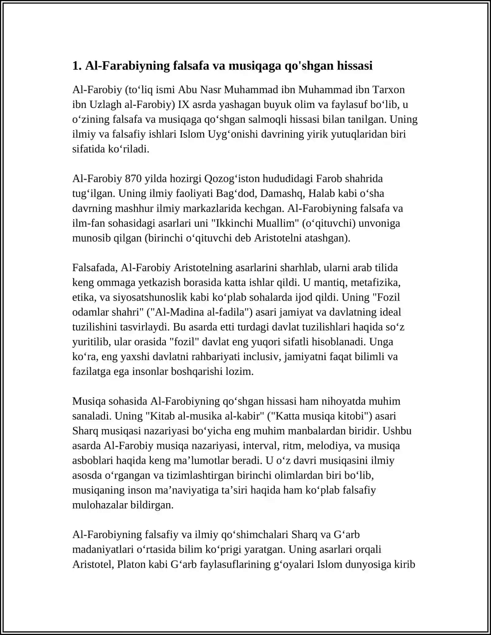 MARKAZIY OSIYO MUTAFAKKIRLARINING JAHON ILM FANIGA QOʻSHGAN HISSALARI 3