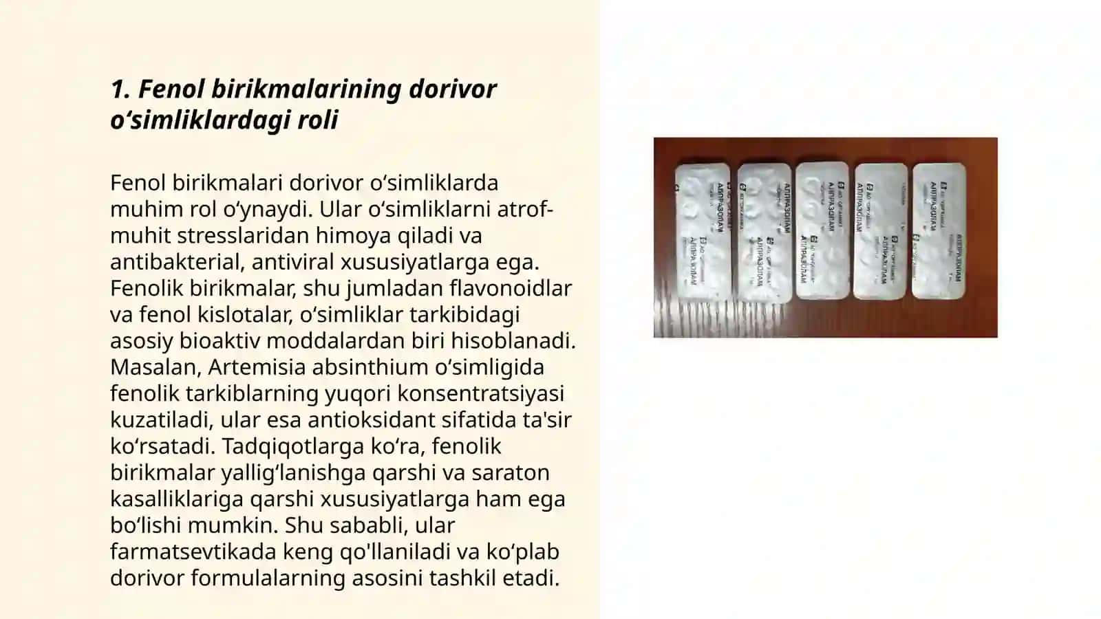 Fenol brikma va lignin saqlovchi dorivor oʻsimliklar 3