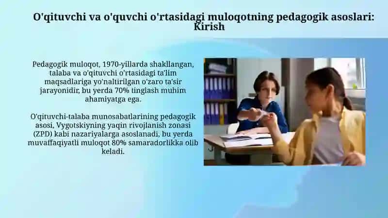O'qituvchi va o'quvchi o'rtasidagi muloqotning pedagogik asoslari 3