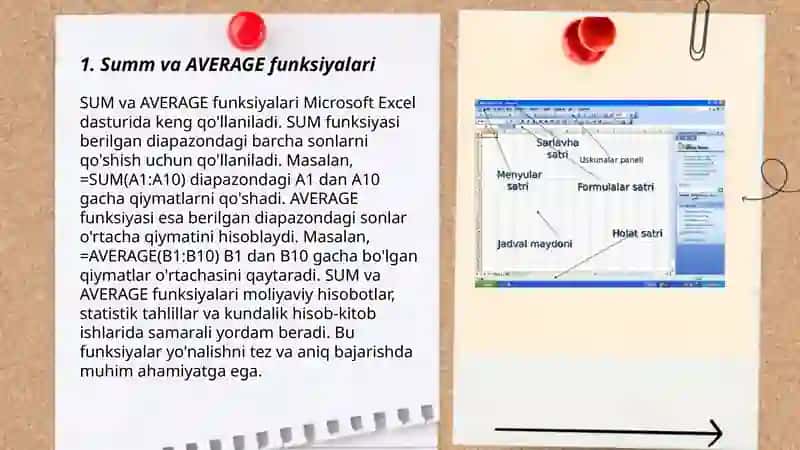 Microsoft Excel dasturida formulalar 3
