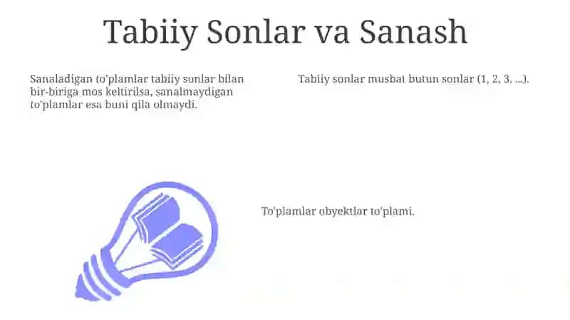 Sanaladigan To'plamlar 3
