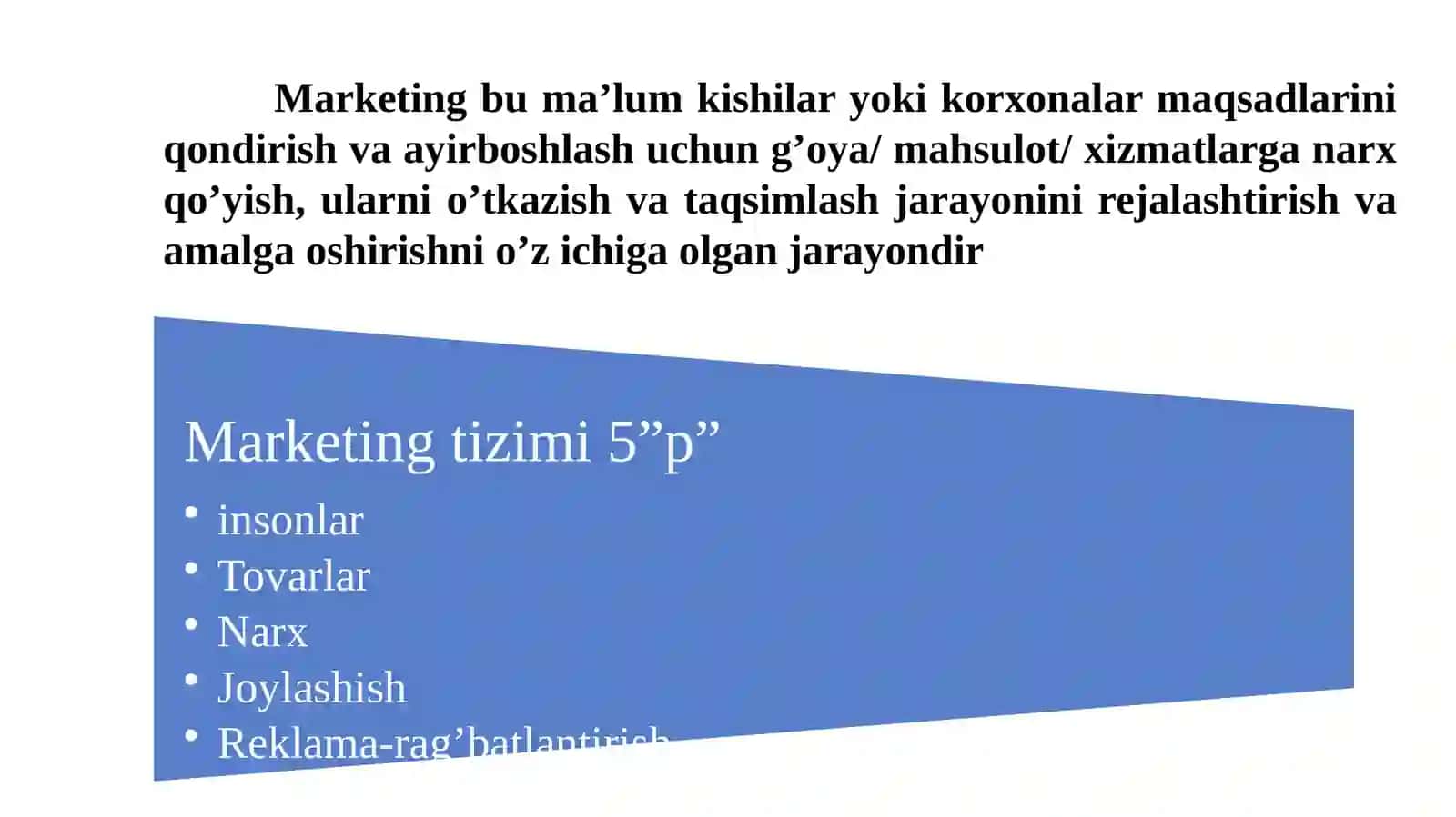 Biznes-rejada marketing strategiyasi 3