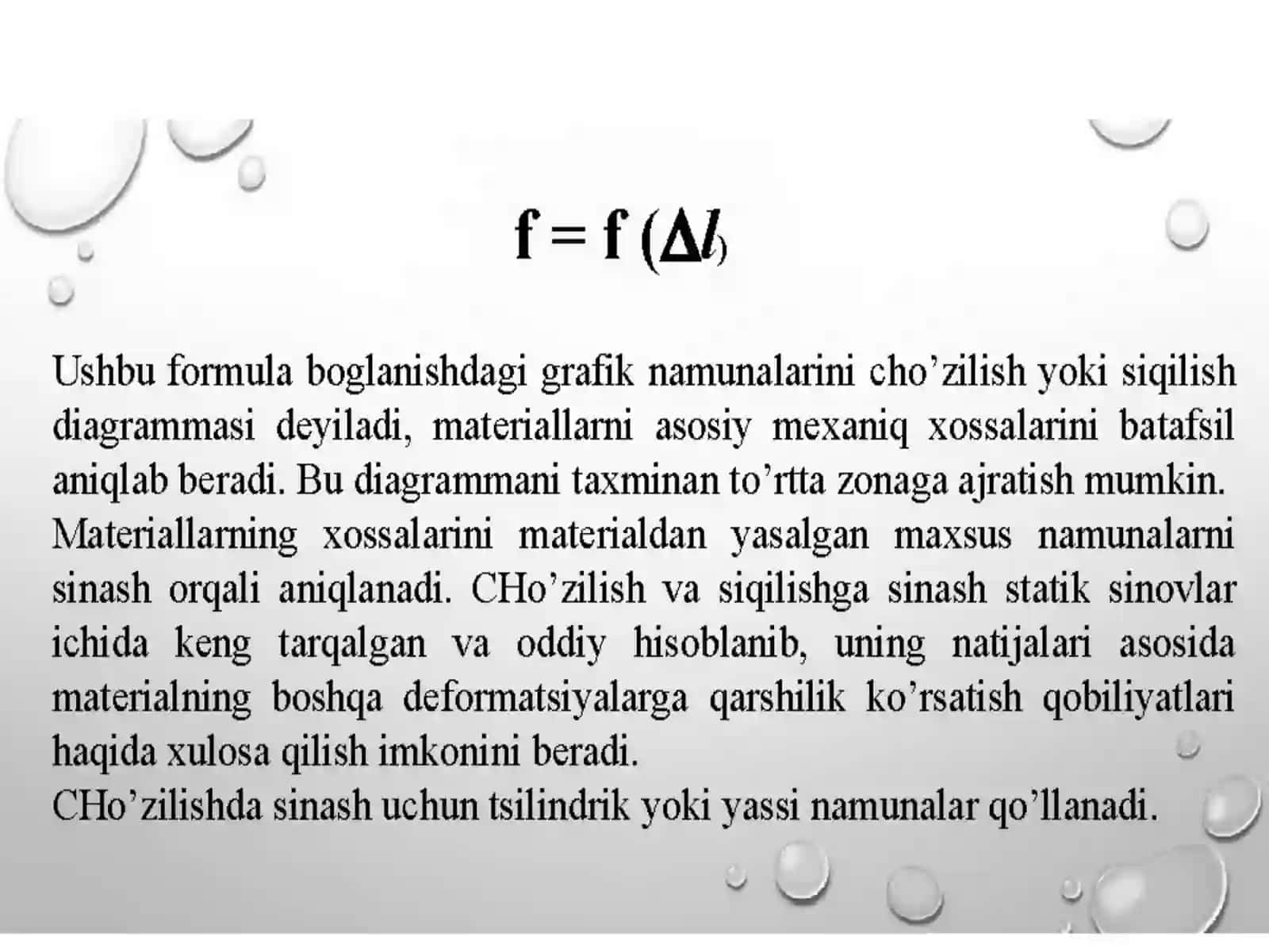 Cho‘zilish va siqilish haqida umumiy ma'lumotlar 3