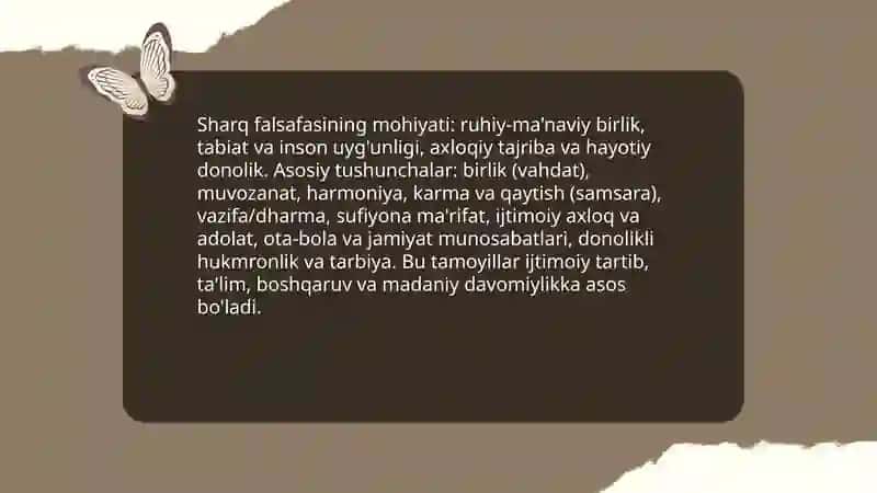 Sharq falsafasining mohiyati va ijtimoiy taraqqiyotdagi roli 3