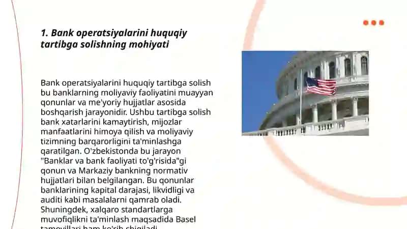 Bank operatsiyalarini huquqiy tartibga solish 3