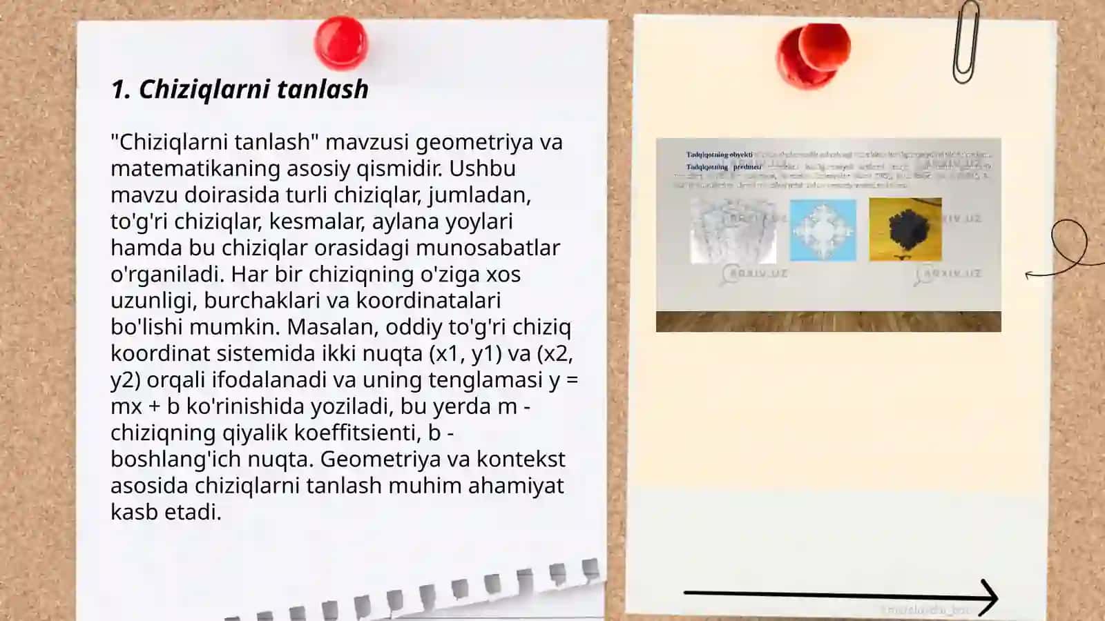 Sinfdan tashqari geometrik materiallarni geometrik masalalar boʻyicha oʻrganish 1 -2 sinf misolida oʻrganish 3